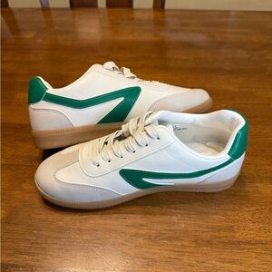 DV by Dolce Vita White and Green Sneakers